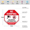 Large No Dumping Sign, Property Protected by Video Surveillance Sign,