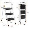 BOCOM 3 Step Ladder, Lightweight Portable Foldable Collapsible Folding Sturdy