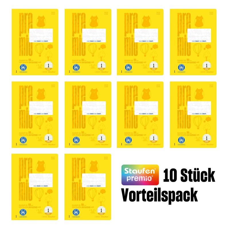 Staufen premio Learning to Write Book - 10 Notebooks Each
