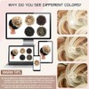 Curly Messy Bun Hair Pieces for Women Short Synthetic Loose