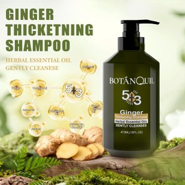 BOTANQUIL Ginger Thickening Shampoo 473 ml(16 fl.oz), For All Hair Types, Hair Shampoo with Herbal Essential Oils and Plant Extracts