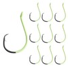 Eupheng Glow in Dark Circle Hooks 2X Strong Offset Freshwater