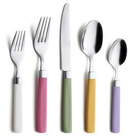 ANNOVA Silverware Set Stainless Steel Colorful Tableware Kitchen Flatware Set Utensils, Includes Dinner Knives, Forks, Spoons, Salad Forks & Dessert Spoons (Mix, 20 Pieces)