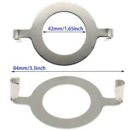 OZXNO 2 PCS 1.65" (42 mm) E27 Phenolic Socket Lamp Harp Saddle Base Lampshade Holder Non-slip UNO Collar Ring Adapter for E27 Threaded Base,Silver