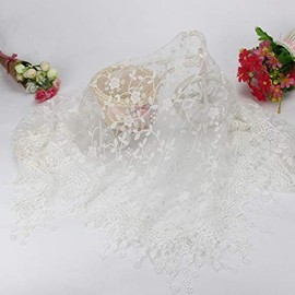 MATISSA Newborn Baby Girl/Boy Lace Tassels Wrap Swaddle Layer Baby Photography Prop (White)