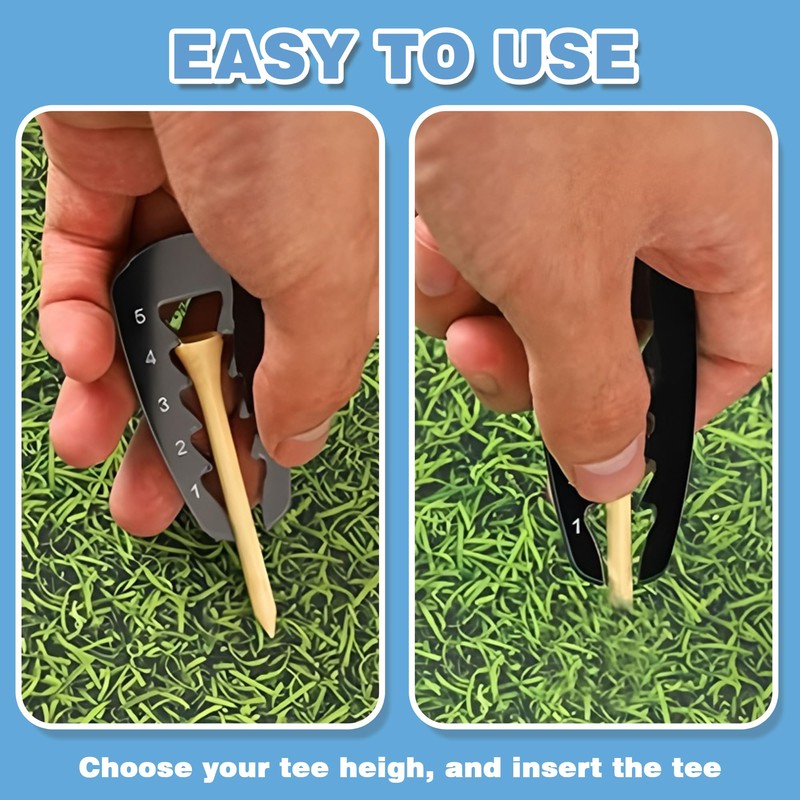 NICECONE Golf Tee Height Tool - Adjustable Precision Tee Setter
