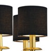 LAMPWELL KETTE Clip-on Chandelier Fabric Lamp Shades,Set of 6,Small Drum,5.4"×5.4"×H5.2",TC