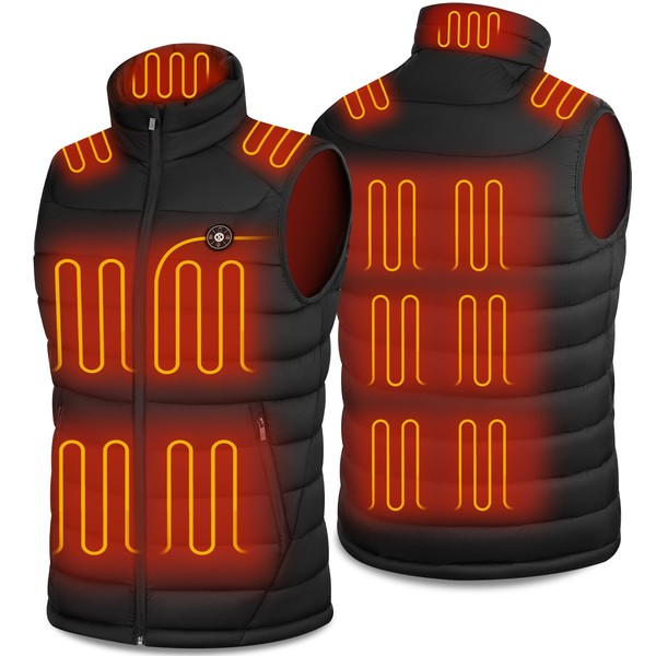 XINSONYUELL Heated Vest for Men with Battery Pack Included 16000mAh,