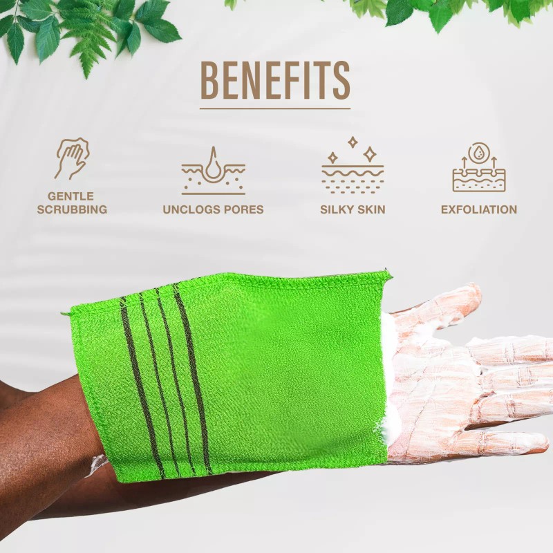 Sheanefit Sheanfit Exfoliating Washcloth Bath Mitt, Korean Body Scrubber -