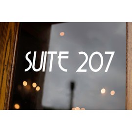 White - Modern Contemporary Mailbox Numbers - 1" Tall - Vinyl Sticker - Art Deco Name Home House Office Address - COPA - Die Cut Decal