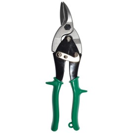 Heavy Duty Offset Straight and Right-Cut Aviation Tin Snips Metal Cutter, 10 Inch Overall Length with Comfort Grip Handle by EX ELECTRONIX EXPRESS
