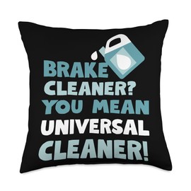 Brake Cleaner Car Mechanic Design For Petrol Head Throw Pillow