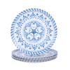 Yinshine Melamine Plates Set,10.75 Inch Dinner Plates Set, 6pcs Blue