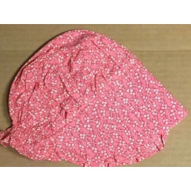 PINK Dark Pink / White Flowers Bonnet Prairie Civil War Amish Medium Size New