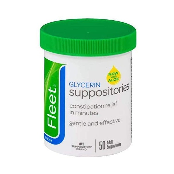 Fleet Adult Glycerin Suppositories 50-Count (2-Pack)