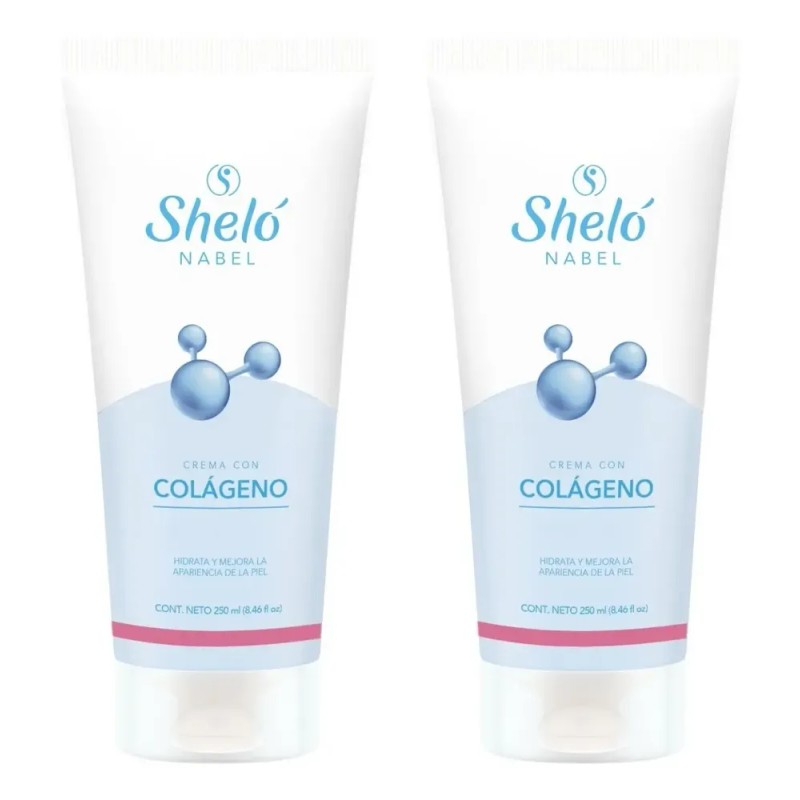 2 Piezas Crema Con Colágeno Shelo Piel Luminosa Elasticidad