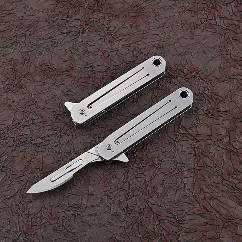 Small Stainless Steel Quick Release Utility Knife,EDC Pocket Knife Folding