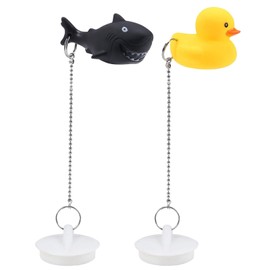 2 Pieces Cartoon Animal Sink Plugs, Creative Fun Sink Plugs, Sink Drain Plugs, Bathtub Accessories, Kitchen And Bathroom Supplies.