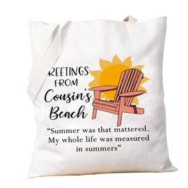 PXTIDY TSITP Fans Gift Team Conrad Gift Greetings From Cousin's Beach Tote Bag Summer Vocation Shopping Bag