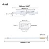 UTALIND 4Pcs Metal Lever Extension Flush Bolt, French Door Hardware