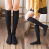 DRESHOW 3 Pairs Knee High Socks for Women Girls Cotton