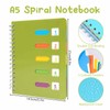 Tikplus A5 Notebook with Dividers, Notebook with Tabs, Spiral Notepad