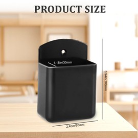 2Pcs Self-Adhesive Remote Control Holder Organizer Storage, TV Remote Holder Wall Mount Black ABS Set, Controller Caddy Pen Hold for Wall for Home Playroom Bedroom School Office Classroom