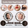 OVENTE Wall Mounted Lighted Makeup Mirror, 7" Double Sided 1X/10X