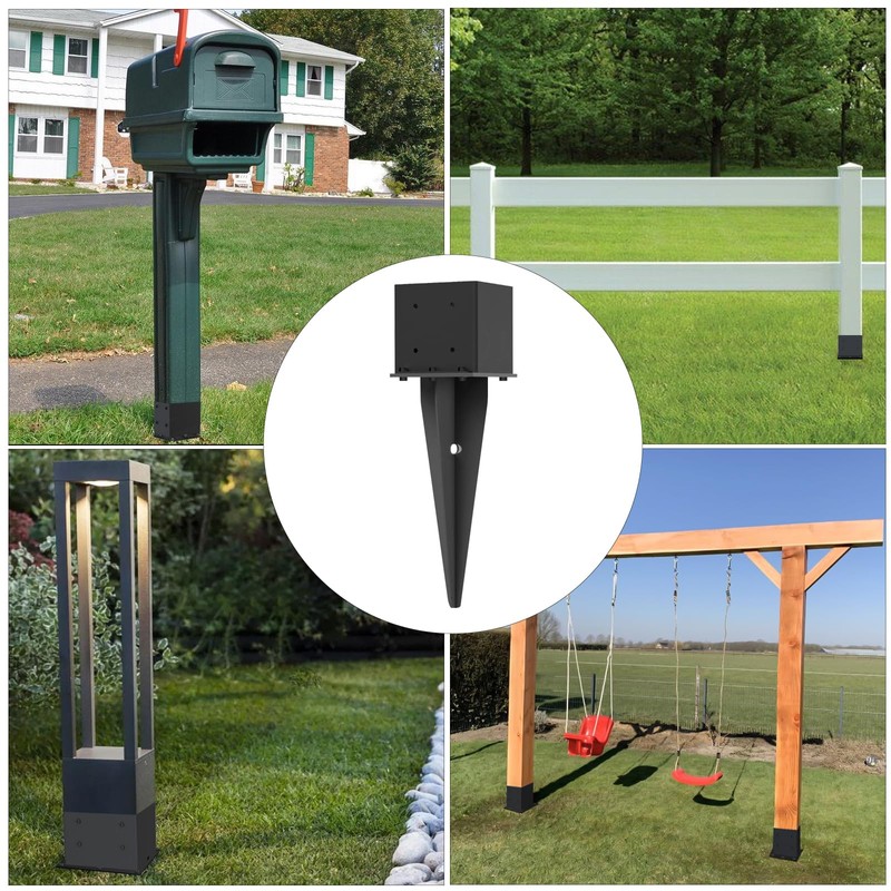 1 Pcs 6"x6" Fence Post Anchor Ground Spike 22"(Actual 5.6"x5.6")
