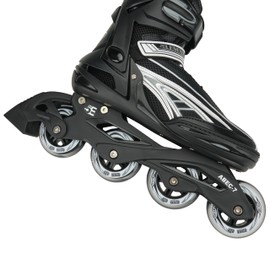 Panther Inline Skates for Men with Adjustable Strap, 82mm Wheels - Soft Boot Fit and Comfortable Inline Skates for Street Hockey, Roller Derby & Long-Distance Skating (7.0-Gray/Black)