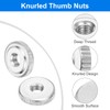 sourcing map 20Pcs M8 Knurled Thumb Nuts, Carbon Steel Round