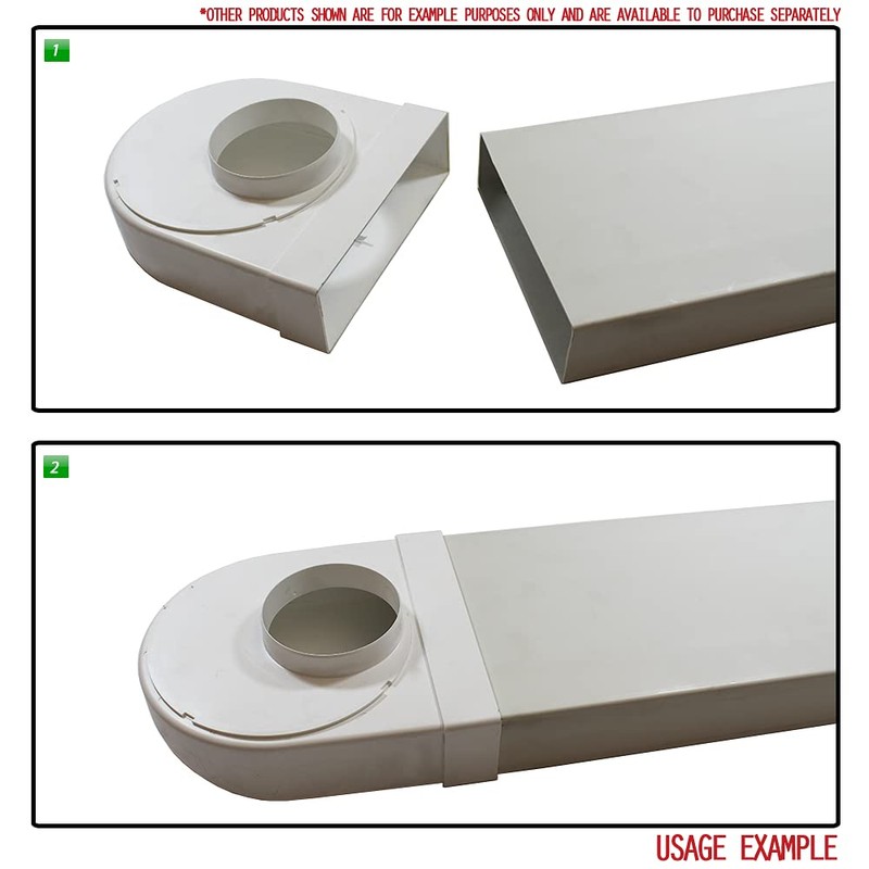 Kair Rotating Elbow Bend Adaptor 204mm x 60mm to 100mm