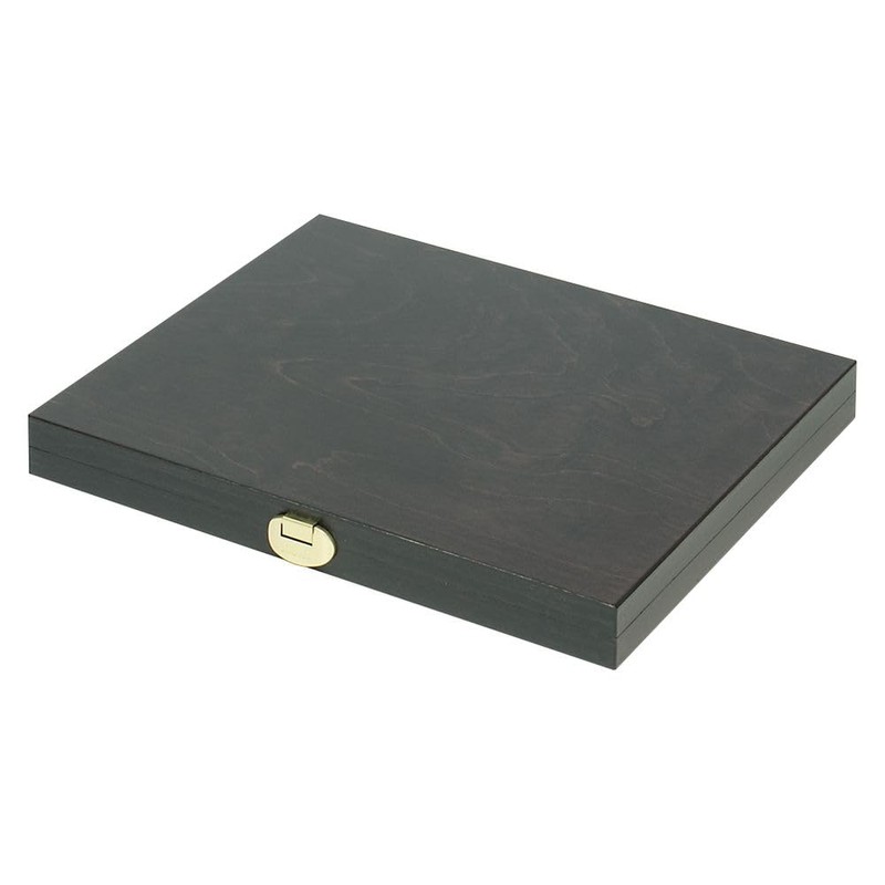 Lindner Carus-1 Real Wood Coin Case with a Dark Blue