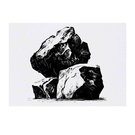 'Three Rocks' Temporary Tattoo - Water Resistant, Skin-Safe, Non-Toxic Transfer (TO00067453)