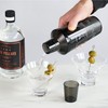 True Smoke Tinted Plastic Cocktail Shaker with Measurements, Includes 6