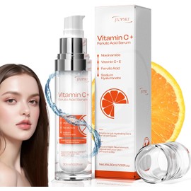 Serum Vitamina C Ácido Hialurónico + Vitamina E Skin Care 95% Ingredientes Naturales Luminosidad,Firmeza y Tono más Uniforme Suero Hidratante,Anti Edad, Anti Manchas,Tonificador y Reafirmante 30ml