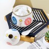 Mosuji Porcelain Sugar Bowls with Lids and Spoons,Ceramic Spice Jars
