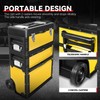 Auto Dynasty Stackable Tool Box 3-Tier Tool Separate Organizer Rolling