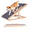 YJTREMFYXAdjustable Wooden pet ramp, Dog Climbing Ladder with Anti Slip
