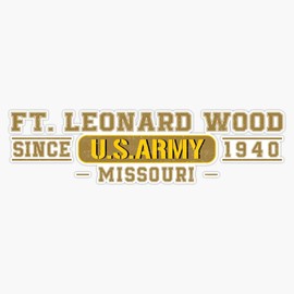 Fort Leonard Wood in Missouri Army Base Window Bumper Sticker Decal 5"