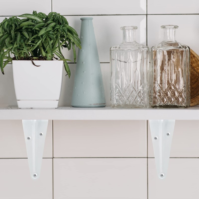 Uenhoy 10 Pack White Shelf Brackets 10 Inch Metal Floating