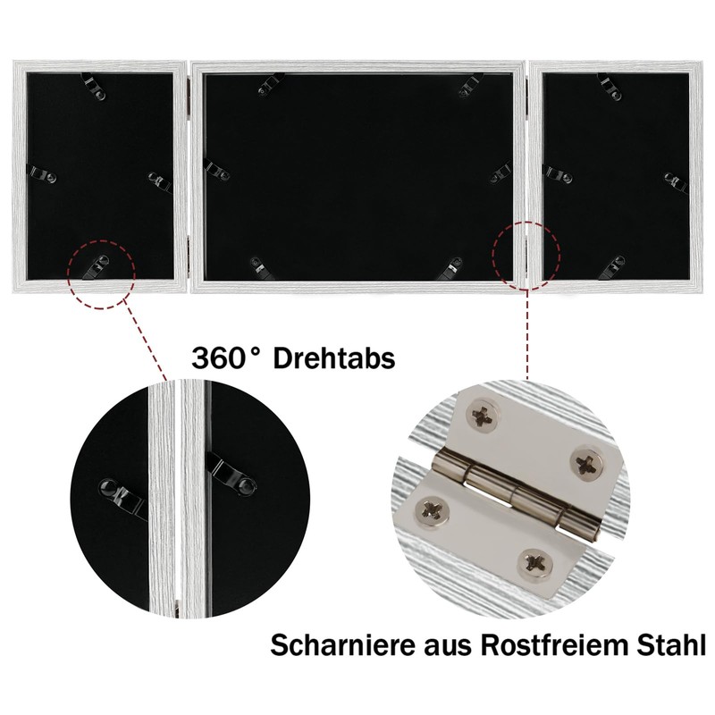 Triple Photo Frame Multiple for 3 Photos 10 x 15