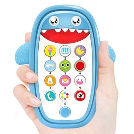 Gzsbaby Baby Toy, Phone Toys with Light and Music, Early Learning Educational Smartphone Toy for Toddlers, Role Play Fun Toys for 12-18 Months Old (Blue)