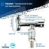 tecuro - Eckfix Accessory Valve with Pipe Aerator, Washing Machine