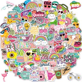 145Pcs Water Bottle Stickers for Girls Teens Kids Waterproof Inspirational VSCO Vinyl Stickers for Laptop Skateboard Aesthetic Trendy Cute Word Stickers School Reward Decals