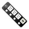bossco.fc Barra Multicontacto Extencion 3 Enchufes Interruptor Con Usb