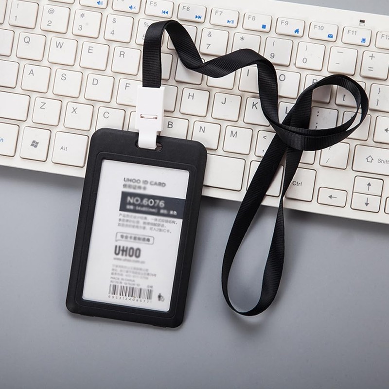 3 Pcs Vertical Hard Plastic Case Black Card Protector Pouch