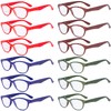 Eyekepper 12 Pack Cat-Eye Reading Glasses for Women Polka Dots