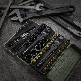 KESI Tool Torx Bit Set 77-Piece, Fully Armed Bits Ratchet Set with 13-Piece 1/4" Dr. Low Profile Sockets, 1/4" Dr 29-piece, and 35-piece Multi Function Bit Set