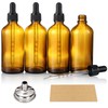 4 Pack 100ml Glass Dropper Bottles with Measured Dropper -